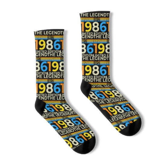 The Legend 1986 Logo Design Limited Edition Socks