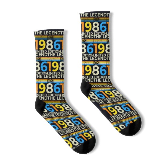 The Legend 1986 Logo Design Limited Edition Socks
