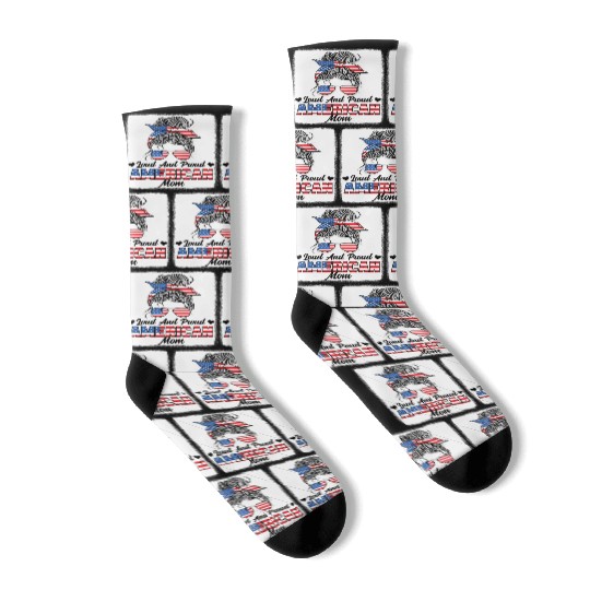 Loud And Proud American Mom Patriotic Socks