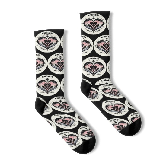 Heart of Kindness Art Socks