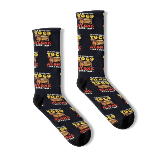 Hot Dog Dagerous Go Alone Take This Socks