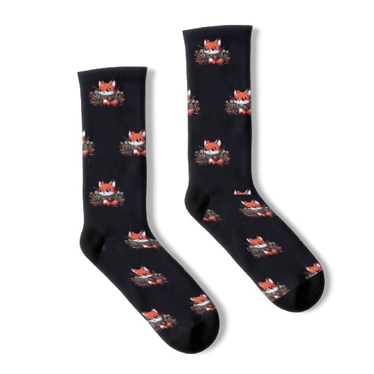 Zombie Apocalypse Fox Socks