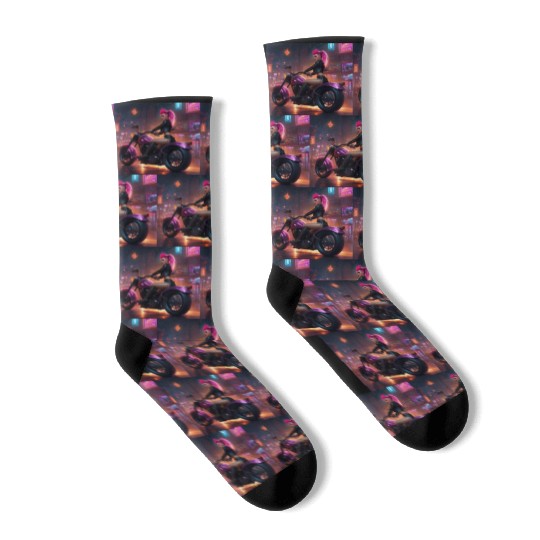 Girl on Bike Socks
