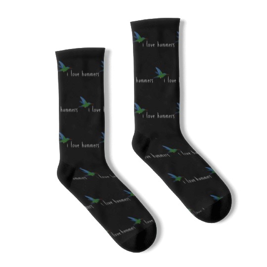 I Love Hummers Awesome Hummingbird Lover Socks