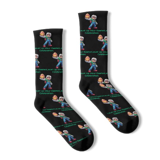 Level Up Your Easter Game Socks