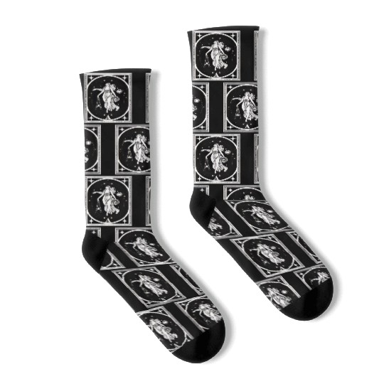 Themis Tarot Card Astrology Occult Mystical Socks