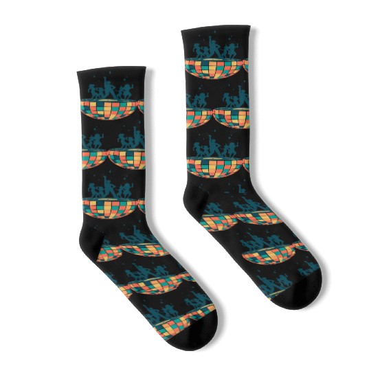 Disco ball - Dancing - Groovy - Clockwork Elements Socks