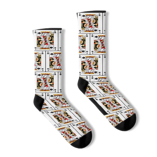 King of Spades Playing Card Socks