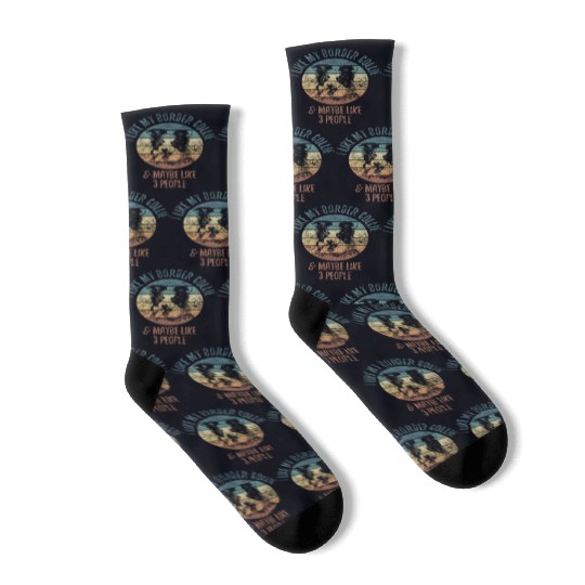 Unique Border Collie Design For Dog Lovers Socks