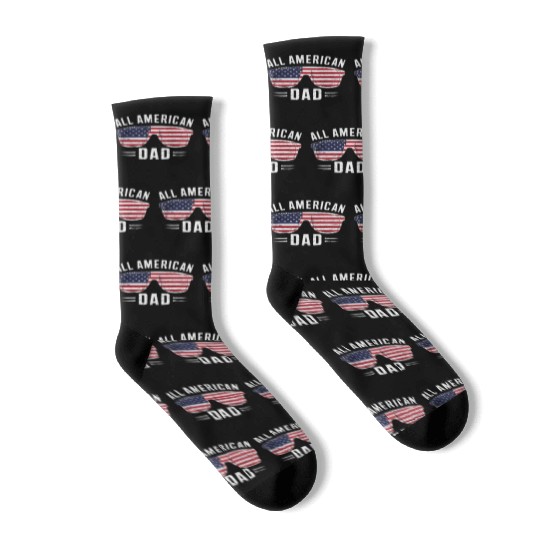 All American Dad 4th Of July Patriotic Pride Socks