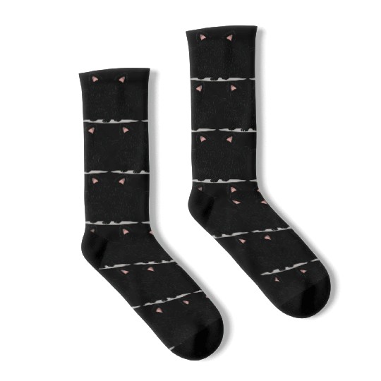 Cat typography Socks