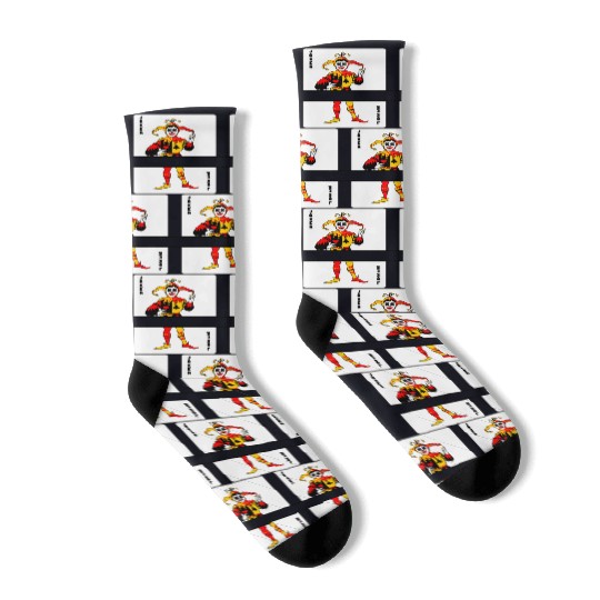 Playing card Joker banner Socks