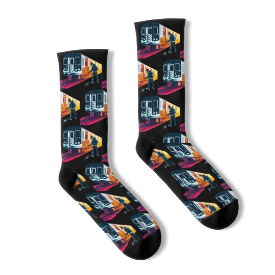 AI Teen at Subway Layup Masked Socks