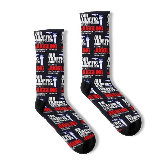 Air Traffic Controller ATC Aviation Humor Airplane Socks