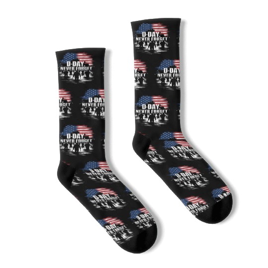 D-Day 80th Anniversary - Never Forget June 6th 194 Socks