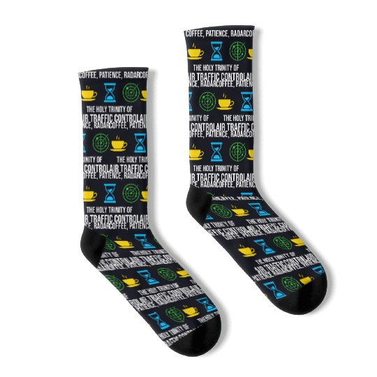 Air Traffic Controller Coffee ATC Aviation Humor Socks