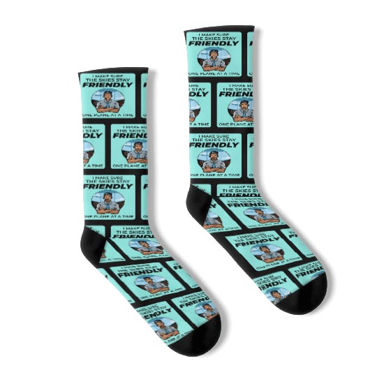 Air Traffic Controller ATC Aviation Humor Flight Socks