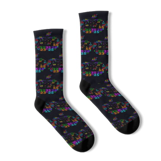 100 Days Of School Design From Numbers In Apple Socks