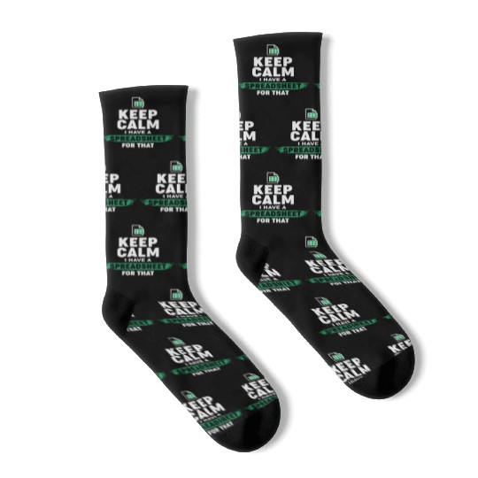 Accountant Funny Excel Spreadsheets Keep Calm Socks
