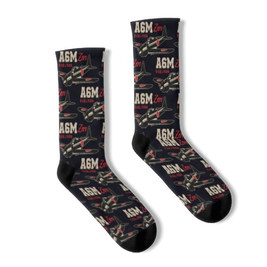A6M Zero | World War 2 Japanese Plane Vintage Socks