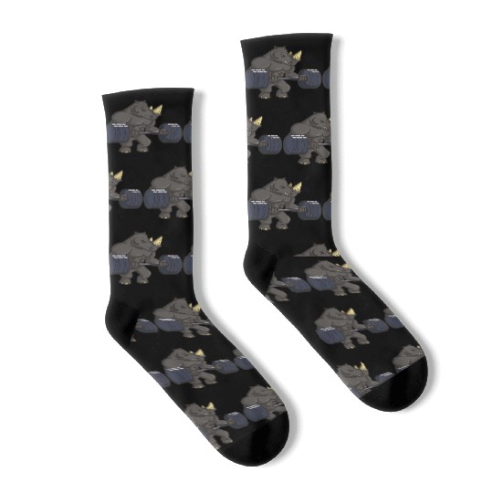 Rhinoceros Powerlifting Weightlifting Gym Rhino Lo Socks