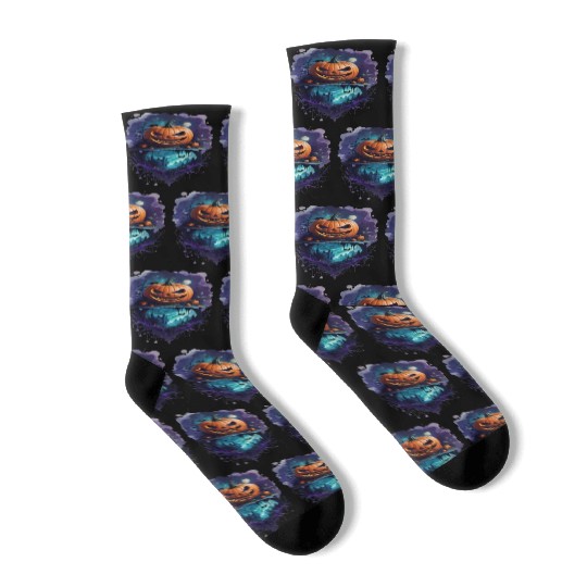 Halloween World Of Scary Pumpkin Socks
