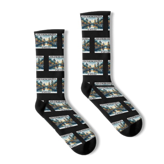 San Antonio Riverwalk Socks