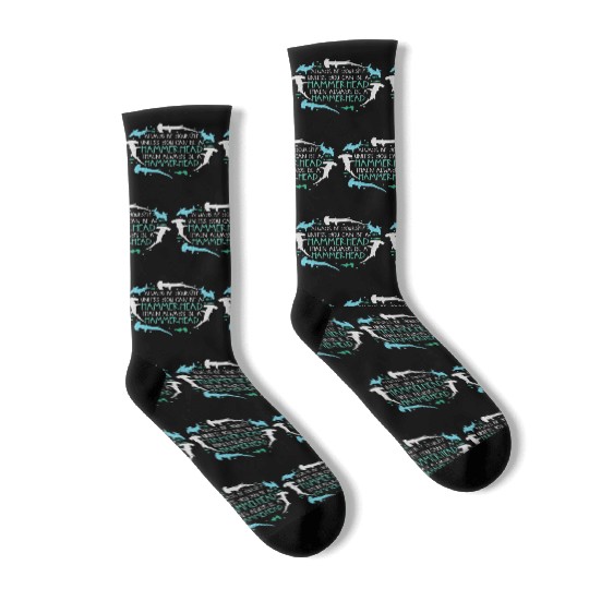 Hammerhead Underwater Ocean Hammerhead Shark Lover Socks