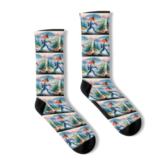 Bฺigfoot Wilderness Wanderer: Retro Ramble Socks