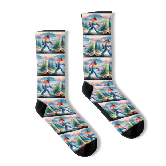 Bฺigfoot Wilderness Wanderer: Retro Ramble Socks