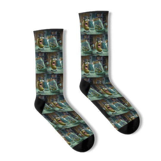 Funny Pickle Surprise Cucumber Pickles Socks
