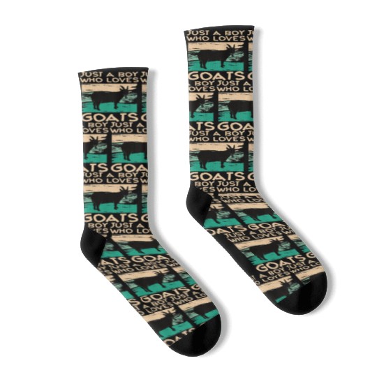 Cool Goat Design Goat Farmer Farming Lovers Socks