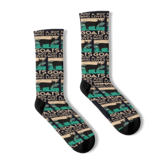 Cool Goat Design Goat Farmer Farming Lovers Socks
