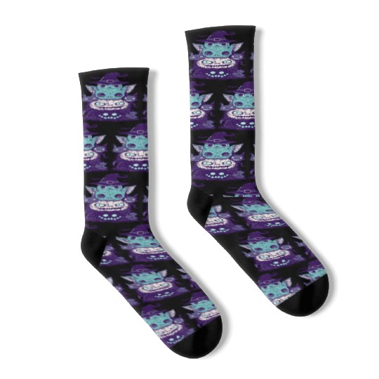 spooky scary friends Socks
