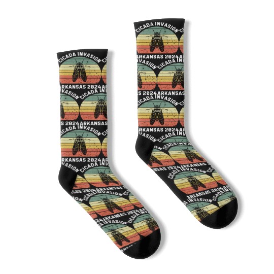 Cicadageddon Invasion Arkansas Tour Socks