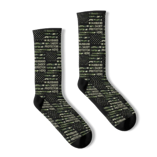Husband daddy hero fathers day Socks
