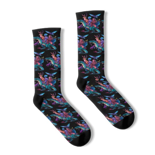 Cryptozoology Cryptid Bigfoot Jackalope Mothman Socks