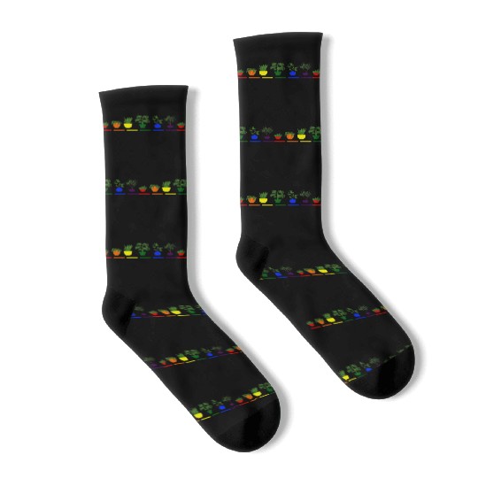 Plants LGBTQ Gardener Gardening Lover Gay Pride Socks