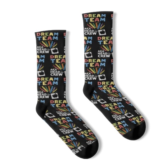 Head Start Dream Team Squad Teacher Back To School Socks