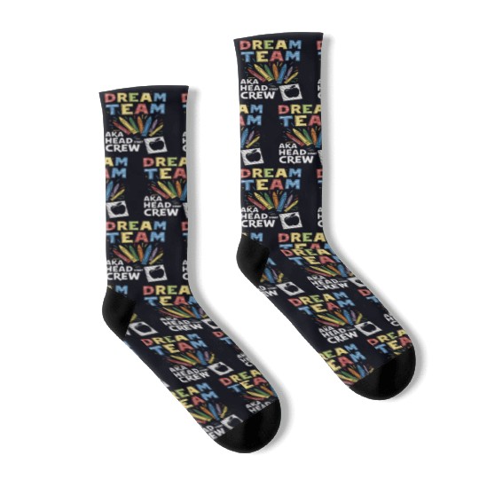 Head Start Dream Team Squad Teacher Back To School Socks