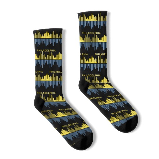 Philadelphia City Sound Waves Socks