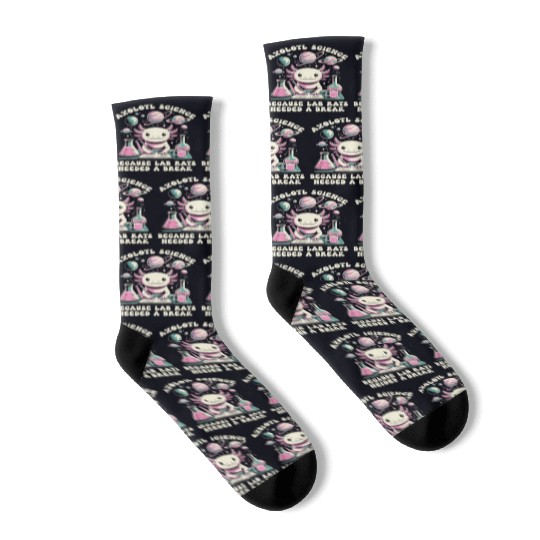 Axolotl Science Teacher Mexican Salamander Socks
