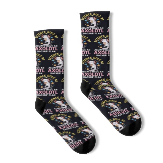 Axolotl Science Teacher Mexican Salamander Socks