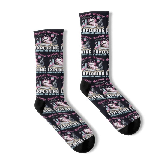 Axolotl Science Teacher Mexican Salamander Socks
