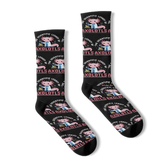 Axolotl Science Teacher Mexican Salamander Socks