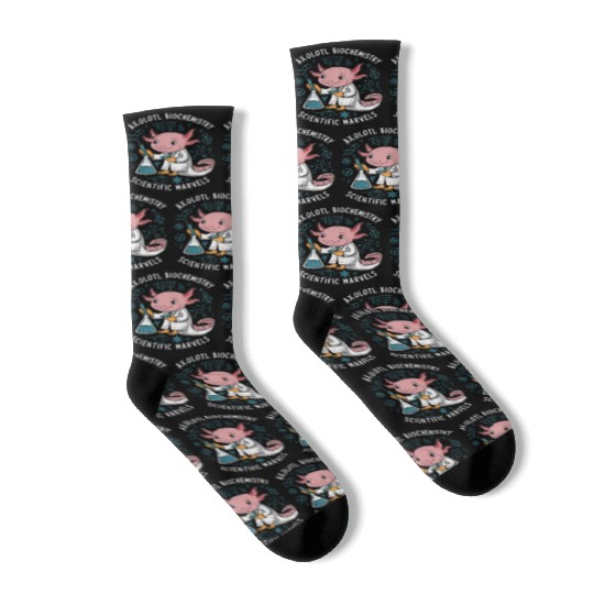 Axolotl Science Teacher Mexican Salamander Socks