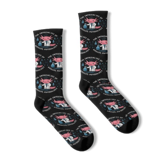 Axolotl Science Teacher Mexican Salamander Socks