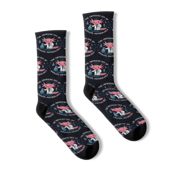 Axolotl Science Teacher Mexican Salamander Socks