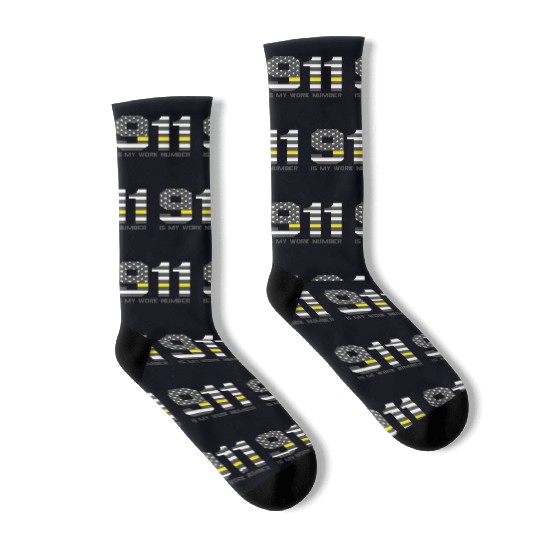 911 Is My Work Number Dispatcher Funny Dispatch911 Socks