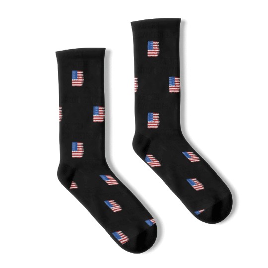 Joe Biden Vs Convicted Felon Funny 2024 Flag Socks